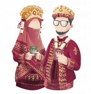 adat palembang kacamata couple